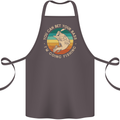 Bet Your Bass Im Going Fishing Funny Fisherman Cotton Apron 100% Organic Dark Grey