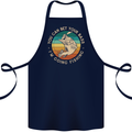 Bet Your Bass Im Going Fishing Funny Fisherman Cotton Apron 100% Organic Navy Blue