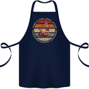 Bet Your Bass Im Going Fishing Funny Fisherman Cotton Apron 100% Organic Navy Blue