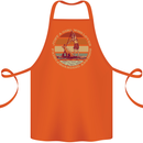 Bet Your Bass Im Going Fishing Funny Fisherman Cotton Apron 100% Organic Orange