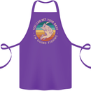 Bet Your Bass Im Going Fishing Funny Fisherman Cotton Apron 100% Organic Purple
