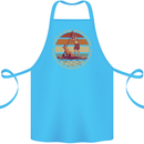 Bet Your Bass Im Going Fishing Funny Fisherman Cotton Apron 100% Organic Turquoise