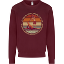 Bet Your Bass Im Going Fishing Funny Fisherman Kids Sweatshirt Jumper Maroon