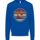 Bet Your Bass Im Going Fishing Funny Fisherman Kids Sweatshirt Jumper Royal Blue