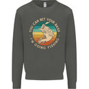 Bet Your Bass Im Going Fishing Funny Fisherman Kids Sweatshirt Jumper Storm Grey