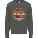 Bet Your Bass Im Going Fishing Funny Fisherman Kids Sweatshirt Jumper Storm Grey