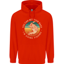 Bet Your Bass Im Going Fishing Funny Fisherman Mens 80% Cotton Hoodie Bright Red