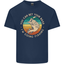 Bet Your Bass Im Going Fishing Funny Fisherman Mens Cotton T-Shirt Tee Top Navy Blue