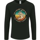 Bet Your Bass Im Going Fishing Funny Fisherman Mens Long Sleeve T-Shirt Black