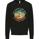 Bet Your Bass Im Going Fishing Funny Fisherman Mens Sweatshirt Jumper Black