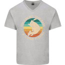 Bet Your Bass Im Going Fishing Funny Fisherman Mens V-Neck Cotton T-Shirt Sports Grey