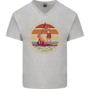 Bet Your Bass Im Going Fishing Funny Fisherman Mens V-Neck Cotton T-Shirt Sports Grey