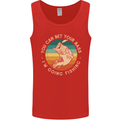 Bet Your Bass Im Going Fishing Funny Fisherman Mens Vest Tank Top Red