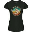 Bet Your Bass Im Going Fishing Funny Fisherman Womens Petite Cut T-Shirt Black