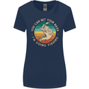 Bet Your Bass Im Going Fishing Funny Fisherman Womens Wider Cut T-Shirt Navy Blue