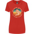 Bet Your Bass Im Going Fishing Funny Fisherman Womens Wider Cut T-Shirt Red