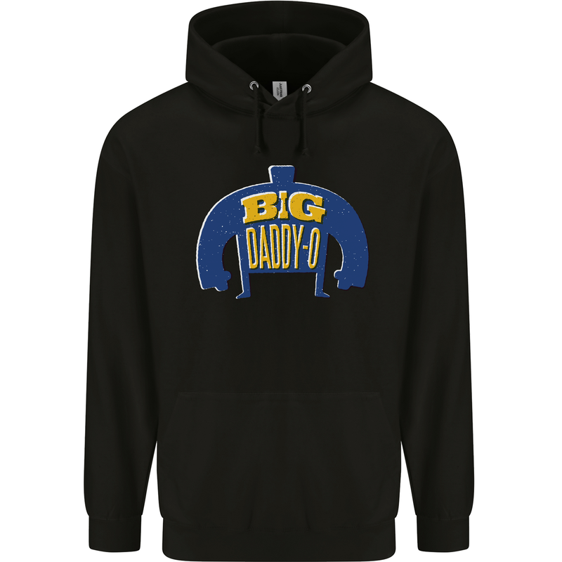 Big Daddy O Funny Fathers Day Dad Childrens Kids Hoodie Black