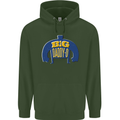 Big Daddy O Funny Fathers Day Dad Childrens Kids Hoodie Forest Green