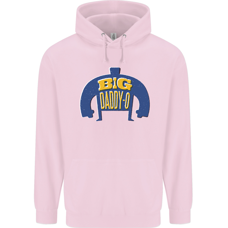 Big Daddy O Funny Fathers Day Dad Childrens Kids Hoodie Light Pink