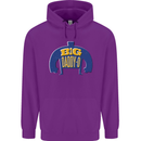 Big Daddy O Funny Fathers Day Dad Childrens Kids Hoodie Purple