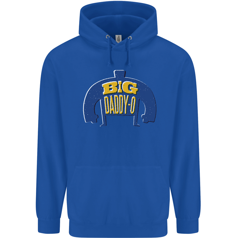 Big Daddy O Funny Fathers Day Dad Childrens Kids Hoodie Royal Blue