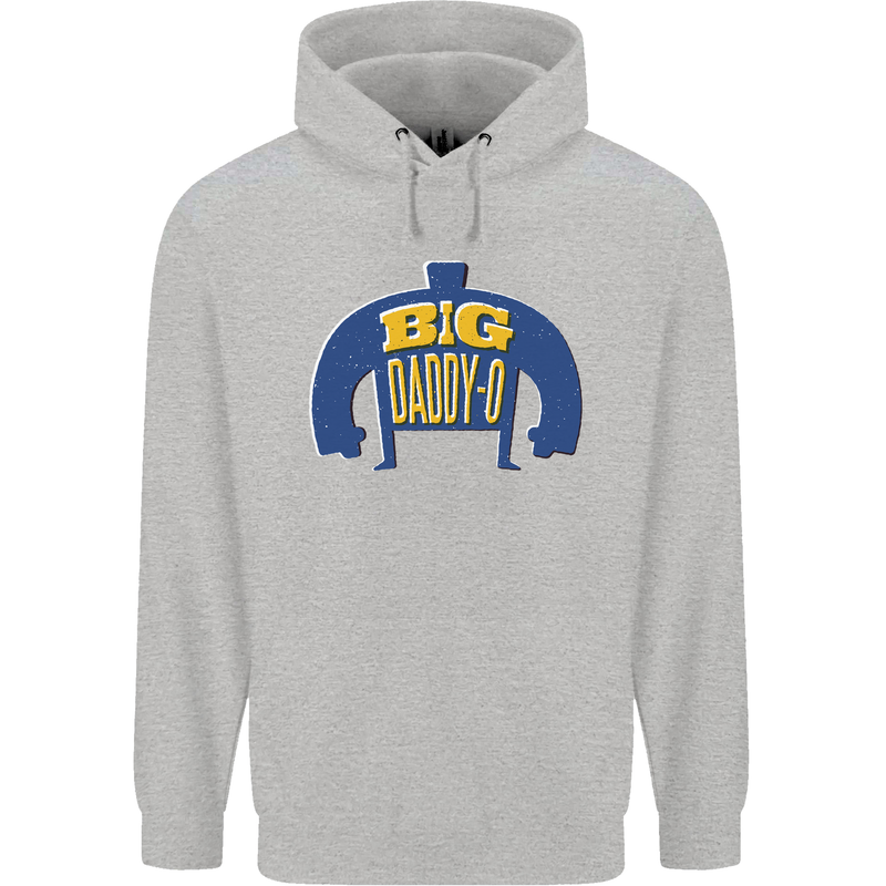 Big Daddy O Funny Fathers Day Dad Childrens Kids Hoodie Sports Grey