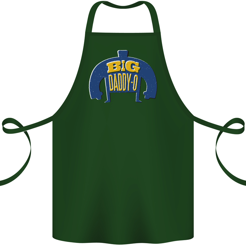 Big Daddy O Funny Fathers Day Dad Cotton Apron 100% Organic Forest Green