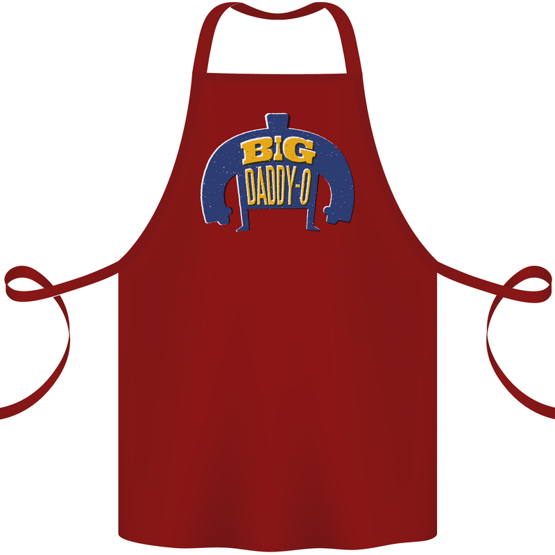 Big Daddy O Funny Fathers Day Dad Cotton Apron 100% Organic Maroon