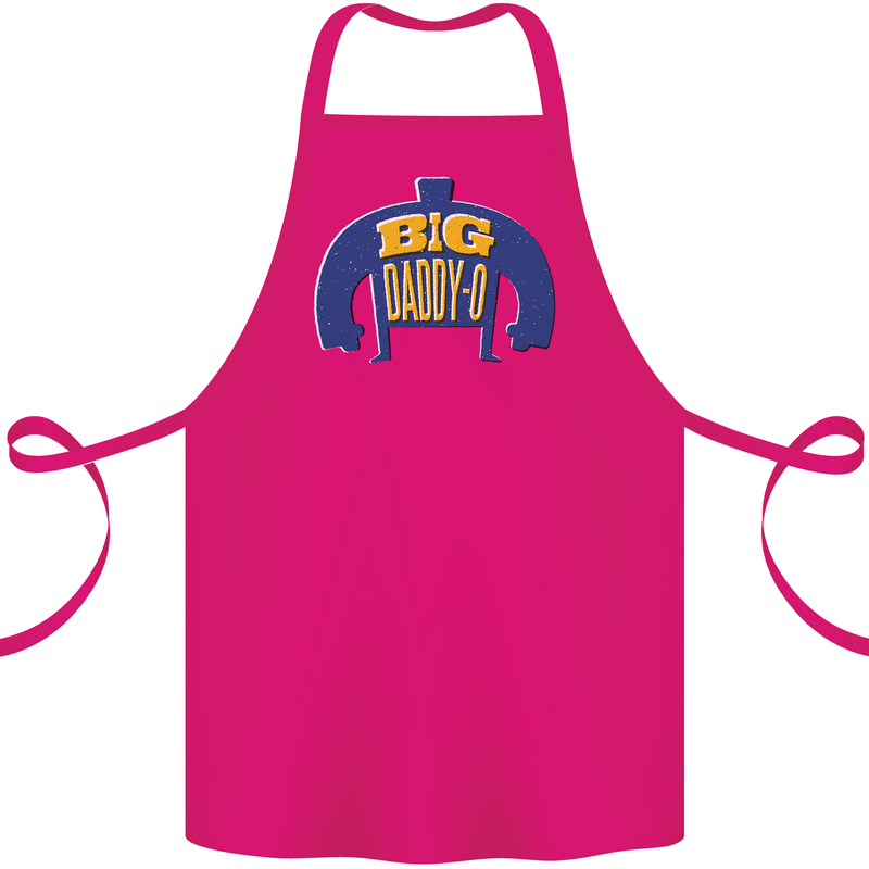 Big Daddy O Funny Fathers Day Dad Cotton Apron 100% Organic Pink