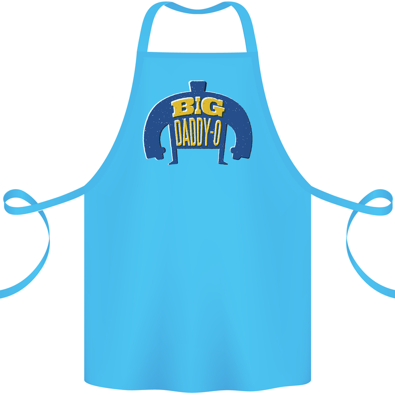 Big Daddy O Funny Fathers Day Dad Cotton Apron 100% Organic Turquoise