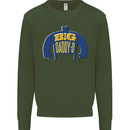 Big Daddy O Funny Fathers Day Dad Kids Sweatshirt Jumper Forest Green