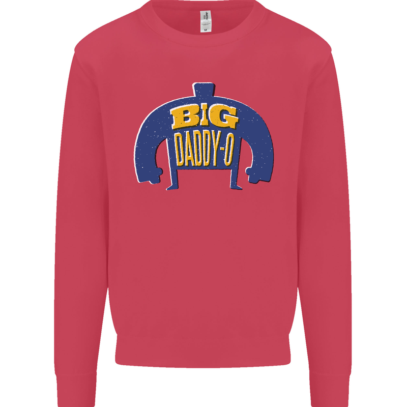 Big Daddy O Funny Fathers Day Dad Kids Sweatshirt Jumper Heliconia