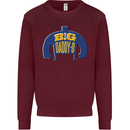 Big Daddy O Funny Fathers Day Dad Kids Sweatshirt Jumper Maroon
