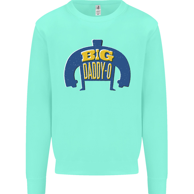 Big Daddy O Funny Fathers Day Dad Kids Sweatshirt Jumper Peppermint