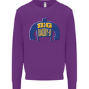 Big Daddy O Funny Fathers Day Dad Kids Sweatshirt Jumper Purple