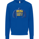 Big Daddy O Funny Fathers Day Dad Kids Sweatshirt Jumper Royal Blue