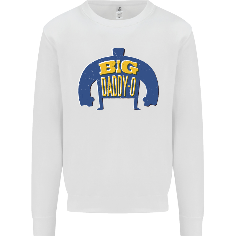 Big Daddy O Funny Fathers Day Dad Kids Sweatshirt Jumper White