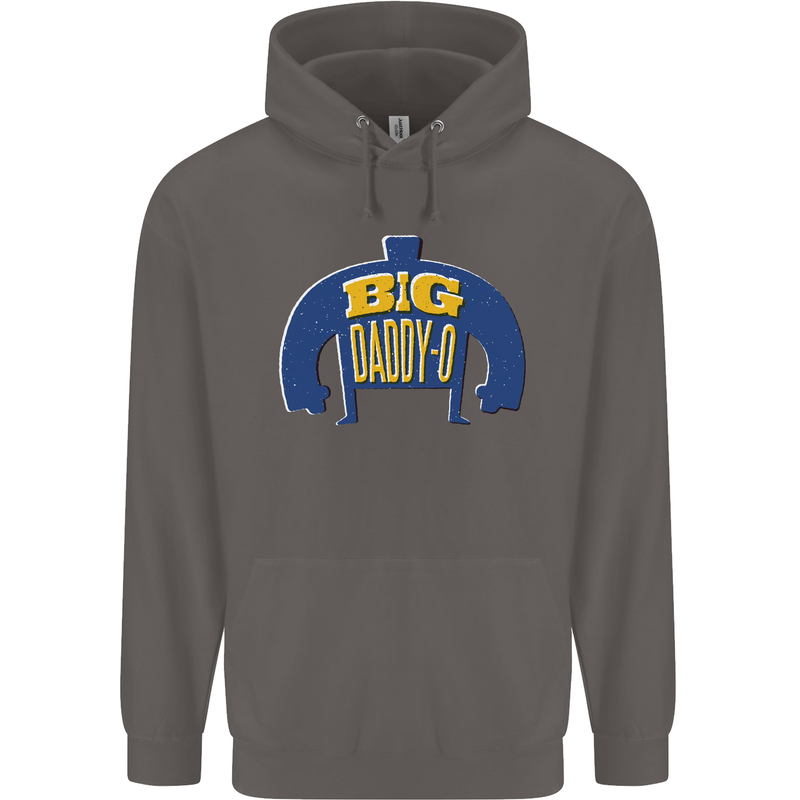 Big Daddy O Funny Fathers Day Dad Mens 80% Cotton Hoodie Charcoal