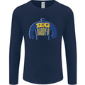 Big Daddy O Funny Fathers Day Dad Mens Long Sleeve T-Shirt Navy Blue