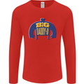 Big Daddy O Funny Fathers Day Dad Mens Long Sleeve T-Shirt Red