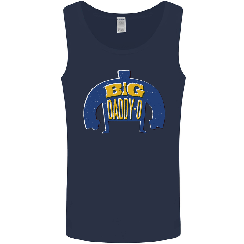 Big Daddy O Funny Fathers Day Dad Mens Vest Tank Top Navy Blue