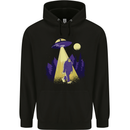 Bigfoot Abduction Funny Alien UFO Childrens Kids Hoodie Black