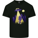 Bigfoot Abduction Funny Alien UFO Kids T-Shirt Childrens Black