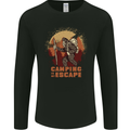 Bigfoot Camping is My Escape Funny Mens Long Sleeve T-Shirt Black