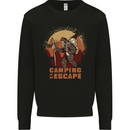 Bigfoot Camping is My Escape Funny Mens Sweatshirt Jumper Black