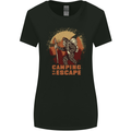 Bigfoot Camping is My Escape Funny Womens Wider Cut T-Shirt Black