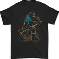 Bigfoot Hockey Player Mens Gildan Cotton T-Shirt Black