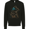 Bigfoot Hockey Player Mens Sweatshirt Jumper Black