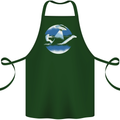 Bigfoot Lockness Monster Alien Abduction UFO Cotton Apron 100% Organic Forest Green