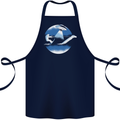 Bigfoot Lockness Monster Alien Abduction UFO Cotton Apron 100% Organic Navy Blue